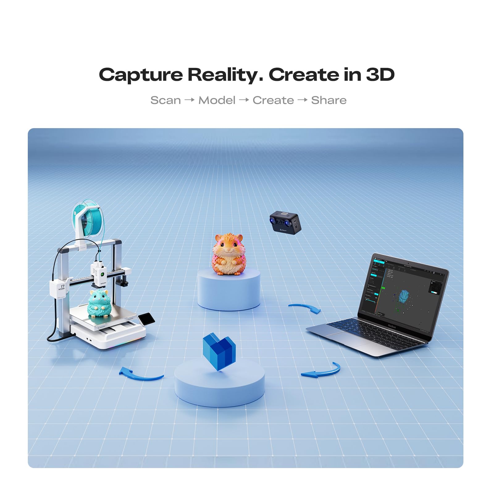 Creality Pika 3D Portable AI Scanner for 3D Printing Creality Pika 3D Portable AI Scanner for 3D Printing
